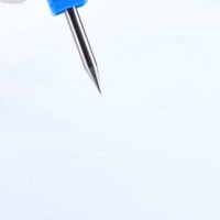 Micro-fraise carrée plate en carbure monobloc à 2 dents, revêtement nano noir, pour usinage CNC, en acier au tungstène de précision