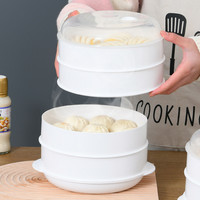 Cuisinière vapeur multicouche en bambou pour four à micro-ondes, plateau alimentaire en plastique pour raviolis, cuiseur à riz, cuisine