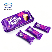 Sachet personnalisé à soufflets latéraux pour biscuits, emballage de gâteaux, pâtes, pain, aliments pour bébés, gelée, sans BPA, chewing-gum, aliments pour animaux de compagnie