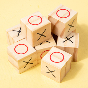 Jeu <span class=keywords><strong>d</strong></span>'échecs XO en gros, jeu de Tic Tac Toe en bois amusant, très populaire, jeu de table familial classique, jouets éducatifs pour enfants - Product Image 6