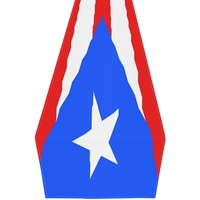 Chemin de table personnalisé avec drapeau de Porto Rico, en polyester, optimise l'effet visuel de la salle à manger tout en protégeant la surface de la table