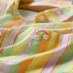 Nouvelle Arrivée OME – Blouse Décontractée à Manches Longues pour Femme, 100% Coton Tricoté, Rayures Arc-en-ciel, Écologique, Anti-Plis, Collection Automne - Product Image 4