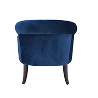 Fauteuil d'appoint moderne en bois et velours capitonné de haute qualité pour salon, chaise de loisirs durable pour usage hôtelier, vente en gros d'usine