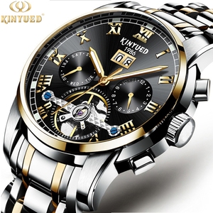 Montres mécaniques pour hommes <span class=keywords><strong>KINYUED</strong></span> en vente chaude, mouvement mécanique importé, boîtier squelette avec calendrier, <span class=keywords><strong>montre</strong></span> étanche pour hommes J014 - Product Image 6
