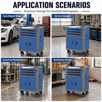 Armoire à outils robuste à roulettes en acier, personnalisable OEM/ODM, verrouillable, système à clé, capacité de charge 250 kg, pour atelier de mécanique automobile