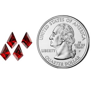 YASHEE Granate Rojo Natural 8x5 MM Forma de Cometa Corte Brillante Piedra Calibrada para Joyería - Product Image 3