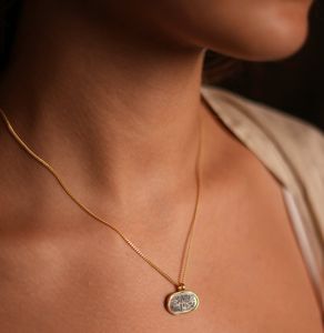 Joyería Loveher, collar con símbolo egipcio del Nilo de moda Retro personalizado, latón plateado 925 para uso General, no es fácil de desvanecer - Product Image 5