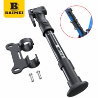 Pompe à vélo BAIMEI mini, en alliage d'aluminium, étanche, légère, portable, gonfleur d'air manuel pour vélo, sacoche de selle, sac à dos, valve Schrader
