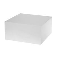 Prix de vente direct usine Cube carré blanc acrylique Table Riser 30x30x15cm