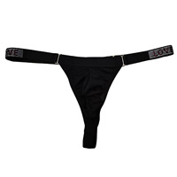 Slip string homme en nylon respirant à motif uni, taille basse, en maille de soie glacée, avec ajustement par boucle, modèle MT002