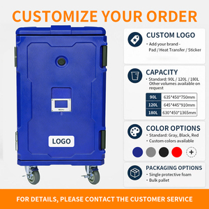 Contenitore Termico Rotostampato da 160L con Ruote, Grande Capacità per Catering e Consegna, per Alimenti Caldi e Freddi - Product Image 3