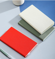 Carnet de notes portable A6 en cuir PU souple, couverture rigide, bleu, format de poche, pour bureau, affaires et conférences, vente en gros d'usine, personnalisable