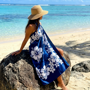 Paréo Hawaïen Personnalisé en Chiffon 100% Rayonne, Sarong Polynésien Floral Léger Tissé, Cache-Maillot de Plage d'Été, Fabricant OEM ODM - Product Image 1