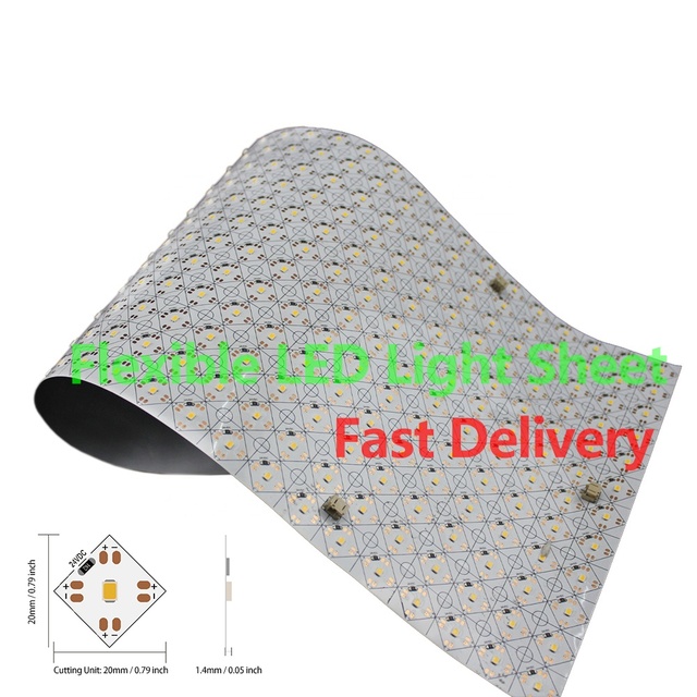 Custom Size 288leds Ultra Thin Under Countertop Tunemax Backlit Onyx Lumi Stone Backlight Strips Flexible Sheet LED Panel