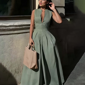 Nuovo Arrivo 2026: Abito Casual Senza Maniche con Cerniera e Vita Alta, per Uso Quotidiano e Occasioni Sociali Leggere, Vendita all'Ingrosso - Product Image 2