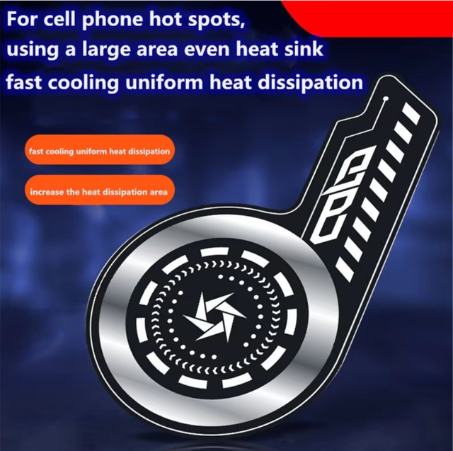 Mobile Phone Cooling Pad Radiator Expands Cooling Area, Cooling Fan, Game Cooler, Suitable for Apple, Android, Xiaomi Phones