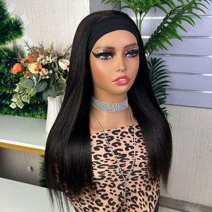 Band Straight <b>Wig</b> Non Lace Band <b>Wig</b> <b>Human</b> Hair <b>Wig</b> for Women - Product Image 1