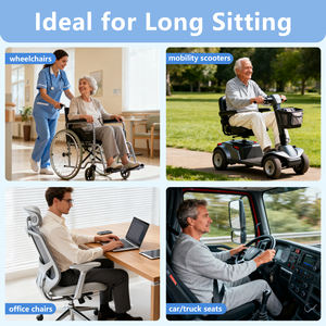 Coussin de siège <span class=keywords><strong>anti</strong></span>-<span class=keywords><strong>escarres</strong></span> gonflable pour personnes âgées avec <span class=keywords><strong>fauteuil</strong></span> <span class=keywords><strong>roulant</strong></span> pour les employés de bureau pour les conducteurs 18'' X 18'' - Product Image 2