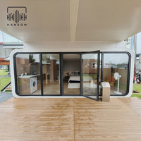 Casa Prefabricada Personalizada de 2 Pisos Tipo Cápsula Apple, Casa Modular Pequeña, Cabaña Apple con Control Inteligente para Hotel o Resort, Cabaña Prefabricada Tipo Estudio
