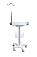 Chariot d'infusion Hochey Medical multifonction en alliage d'aluminium avec base en plaque d'acier