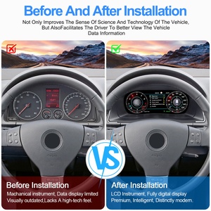 Navihua 12.3" Digital Dashboard Instrument <b>for</b> Volkswagen Golf 5 2004-2009 CarPlay Auto <b>Speedometer</b> Linux System - Product Image 5