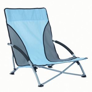 Silla Plegable Portátil Ligera HiQu con Respaldo para Siesta, Muebles de Exterior, Uso en Coche, Pesca, Playa, de Pierna Baja - Product Image 1
