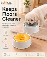 Bouteille d'eau flottante anti-déversement en plastique pour animaux de compagnie (chats et chiens) 1000 ml – Portable, sans mouillage des poils, anti-étouffement