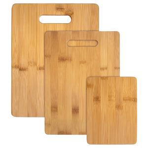Kitchen Totally Natural Bamboo Cutting Board Set of 3