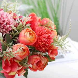 Arrangement de fleurs artificielles Lichao, seau de fleurs de couleurs mélangées pour la décoration de la maison et des mariages - Product Image 2