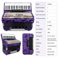 Accordéon professionnel 37 touches 96 basses, plaque de registres italienne, pour performance adulte, OEM