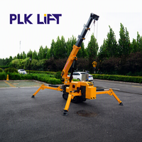 Mini-grue hydraulique mobile, grue araignée, élévateurs de chantier pour levage en intérieur