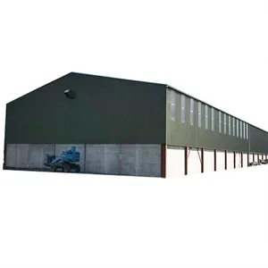 Cheap Qualified Modular Prefabricated Anti-seismic Industrial Double Slope Steel Structure Workshop Building