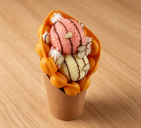 Emballage en papier kraft personnalisé, écologique, imperméable et jetable, pour gaufres bulle, frites, coupes de charcuterie et plats à emporter