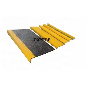 Alta Qualidade Fibra De Vidro Reforçado Plástico GRP Stair Treads Anti-slip Stair Nosing