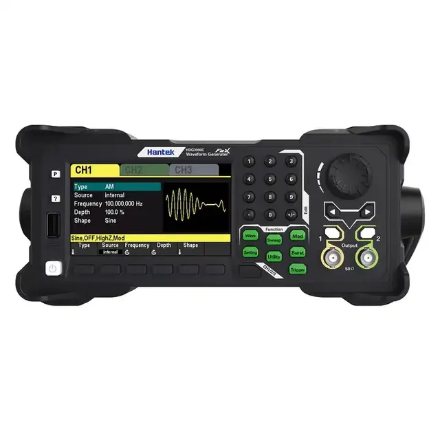 Hantek HDG3103C 300MSa/s 100MHz Waveform Generator 5-in-1 Pulse/Harmonic/Function Generator Frequency with Stable Signal Output