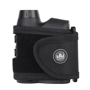 Telêmetro magnético com proteção superior, preto, nylon e couro de pu, material multifuncional golf rangefinder, alça