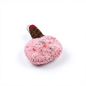 Whimsical Pink Clown Pumpkin Certified Wool <b>Ornament</b> Handmade Cartoon <b>Christmas</b> Decoration Small Round Indoor Dcor - Product Image 3