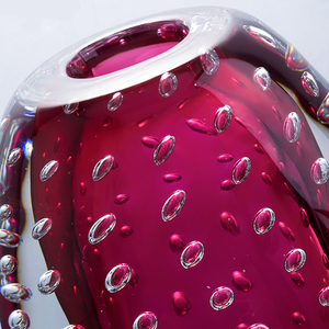 Hand Blown Modern Luxury Design Crystal Venere Italy Murano <strong>Bubble</strong> Glass <strong>Vase</strong> - Product Image 2