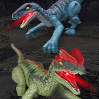 2.4G kablosuz uzaktan kumanda Velociraptor elektrikli oususto-optik sprey dinozor oyuncak Tyrannosaurus Rex modeli çocuk oyuncak