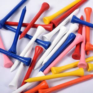 Mixed Color <b>Golf</b> Tee <b>Bag</b> 100PCS Bamboo Ball Nail <b>Golf</b> Tees 83mm and 70mm Length Custom Logo - Product Image 2