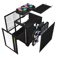 Nouveau Style de boîtier de PC de jeu AXT/ITX/micro-atx avec ventilateurs ARGB 5V pour étuis d'ordinateur de jeu