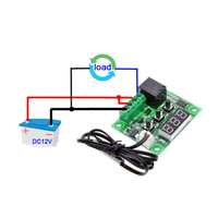 Modul Pengontrol Inkubator W1209 DC 12V Pengontrol Suhu Digital Thermostat dengan Sensor NTC Tahan Air