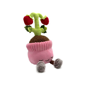Strawberry Potted Plant Plush <b>Toy</b> <b>Soft</b> <b>Stuffed</b> Decor For Kids Room Ornament - Product Image 2