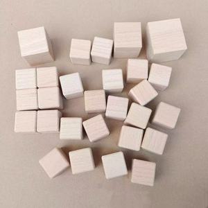 Bloques de madera, bloques de construcción cuadrados de madera maciza, juguete DIY para niños de 2 a 4 años, estilo moderno y sencillo, unisex - Product Image 3