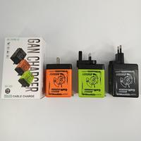 Chargeur Super Rapide GaN 120W de Haute Qualité avec Prise EU US UK et Câble Double Rétractable de 80 cm Type-C 20W de Puissance de Sortie pour Téléphone