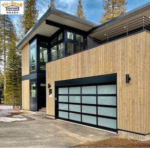 Porte <span class=keywords><strong>de</strong></span> <span class=keywords><strong>garage</strong></span> résidentielle moderne sectionnelle isolée 8*7 10*10 double verre dépoli aluminium pour maison <span class=keywords><strong>garage</strong></span> - Product Image 2