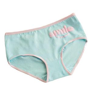 Groothandel Nieuwe Dames Xl Bloemenpatroon Schattige Smile Gezicht <span class=keywords><strong>Cartoon</strong></span> Meisje Design Effen Geverfde Mid-Taille Slips Comfortabele <span class=keywords><strong>Sexy</strong></span> Panty - Product Image 6