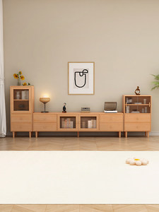 Mesa Auxiliar para Televisión y Mesa de Centro para Sala de Estar, Estilo Madera Original, Mueble de Almacenamiento con Base - Product Image 2