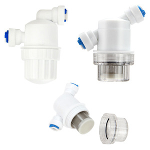 Nhỏ Inline nước lọc trước với lưới thép không gỉ cho vòi nước và RO hệ thống 1/<span class=keywords><strong>4</strong></span> "<span class=keywords><strong>3</strong></span>/8" đen trắng rõ ràng - Product Image 4