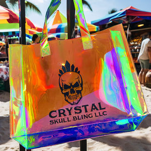 Bolso de compras reutilizable de PVC de moda personalizado bolso de mano holográfico láser - Product Image 6